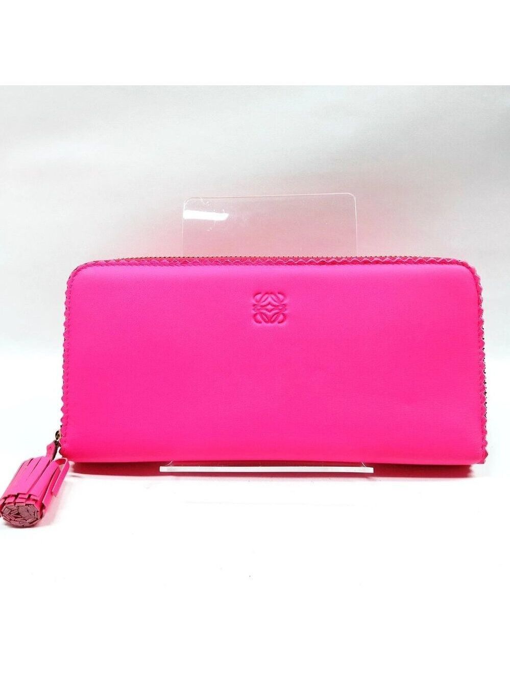 LOEWE Long Wallet Pink Leather 299-071625